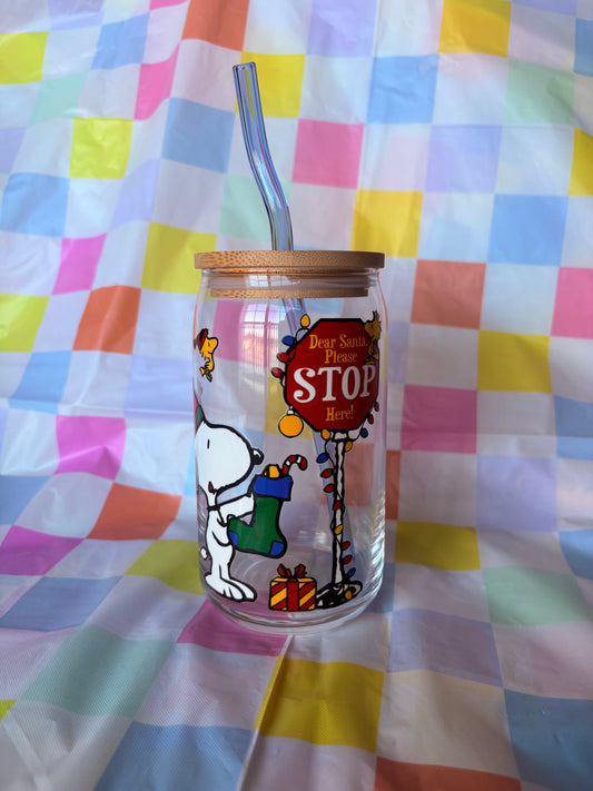 Santa Stop Here Libbey Cups